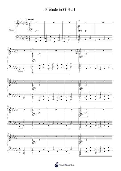 Prelude in G-flat Major Sheet Music by Louisson-Arr.Porhue Foxchey