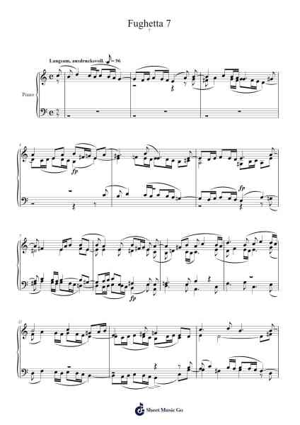 Sieben Klavierstücke in Fughettenform, Op. 126: No. 7 Sheet Music by Robert Schumann-Arr.Borgriel