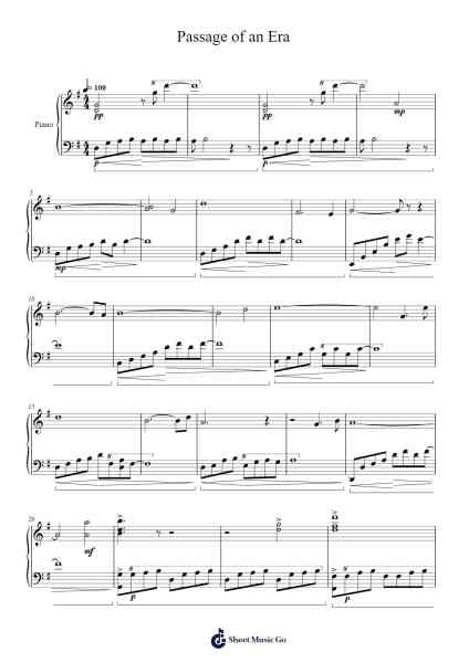 Passage of an Era Sheet Music by HOYO-MiX-Arr.Blantiane Hobrob