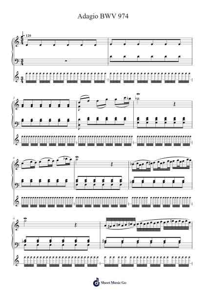 Adagio BWV 974 Sheet Music by Michel Dikovec-Arr.Grifgins