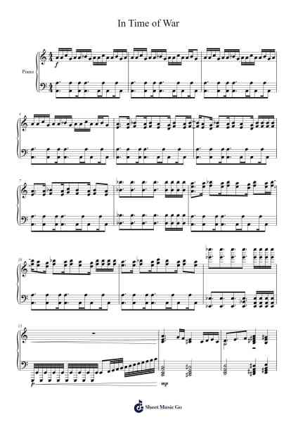 In Time of War Sheet Music by Kenichiro Suehiro-Arr.Theopys