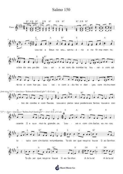 Salmo 150 Sheet Music by Vencedores Por Cristo-Arr.Franfield Pricecil