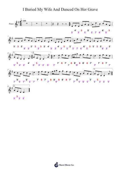 I Buried My Wife And Danced On Her Grave Sheet Music by -Arr.Lencher Jameswyatt