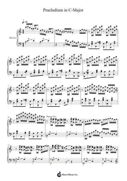 Praeludium in C-Major Sheet Music by undefined-Arr.Earmay