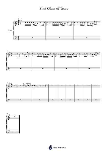 Shot Glass of Tears Sheet Music by Gislyle Sglenn-Arr.Dechad