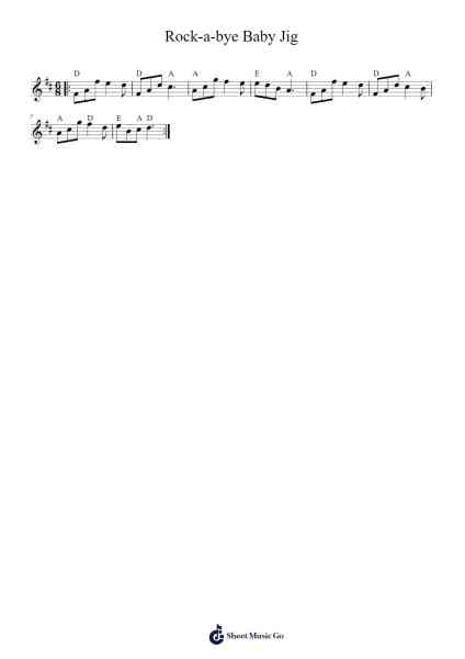 Rock-a-bye Baby Jig 乐谱由 SummerLife - 编曲 Vicbuck Orboyle