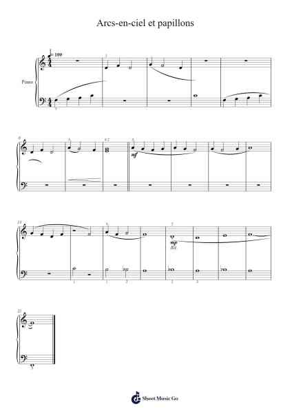 Arcs-en-ciel et papillons Sheet Music by Babaoo-Arr.Lanhy