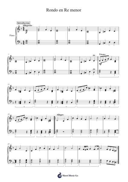 Rondo en Re menor 樂譜由 Samuel Carrizalez - 編曲 Tesssaul