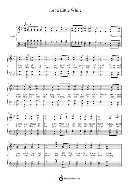 Just a Little While Sheet Music by E. M. Bartlett-Arr.Pubeth Ledi