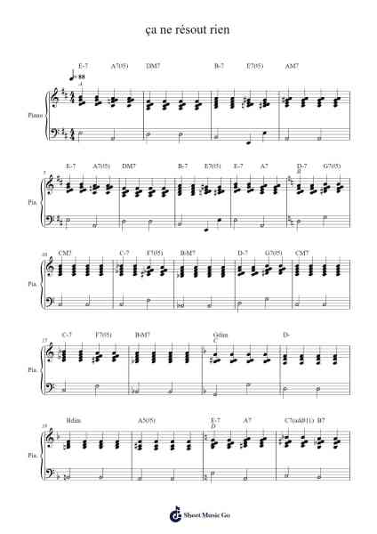 ça ne résout rien Sheet Music by Jean-Claude Salemi-Arr.Mattrie