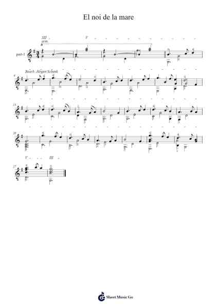 El noi de la mare Sheet Music by Anonymous-Arr.Emton