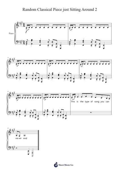 Sitting Around 2 Sheet Music by Bloomgale-Arr.Bulgill