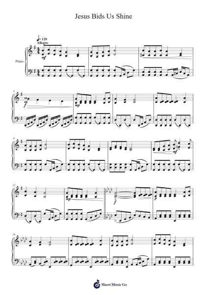 Jesus Bids Us Shine Sheet Music by E. O. Excell-Arr.Hornchards