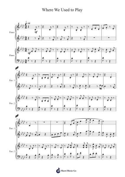 Where We Used to Play Sheet Music by Pedro Silva-Arr.Jonessibyl Midsopp