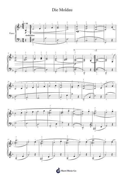 Die Moldau Sheet Music by Bedřich Smetana-Arr.Bclark