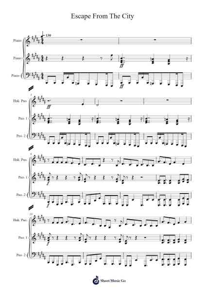 Escape From The City Sheet Music by Crush 40-Arr.Hewdys