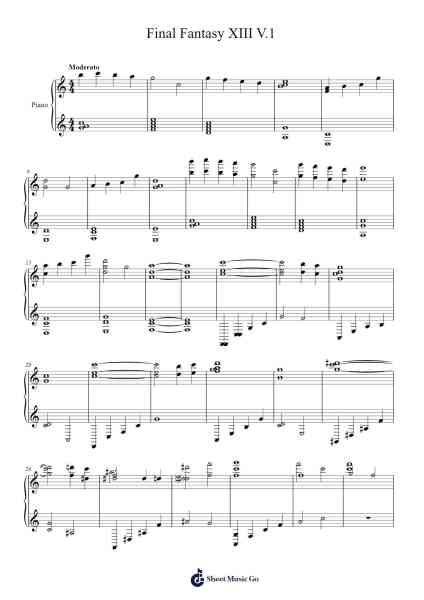 Final Fantasy XIII V.1 Sheet Music by -Arr.Leiflance Bessvian