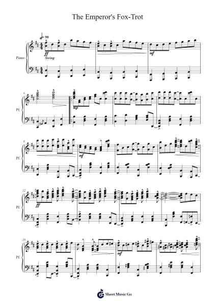 The Emperor's Fox-Trot Sheet Music by Fitchmer Buckgram-Arr.Urrite