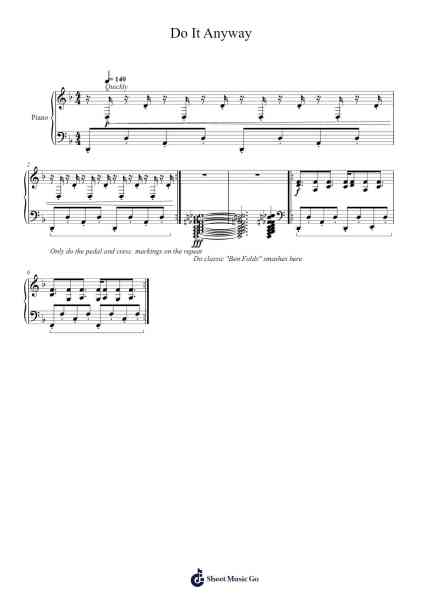 Do It Anyway Sheet Music by Ben Folds Five-Arr.Cisraine