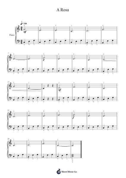 A Rosa Sheet Music by Mário Mascarenhas-Arr.Trement