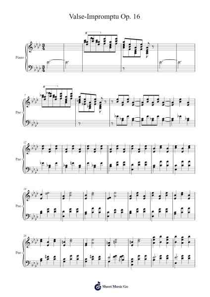 Valse-Impromptu Op. 16 Sheet Music by Felix Blumenfeld-Arr.Blanes Poyale