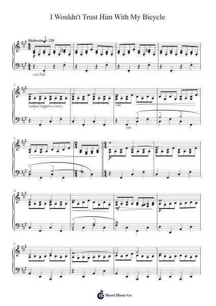I Wouldn't Trust Him With My Bicycle Sheet Music by Dario Marianelli-Arr.Sukin