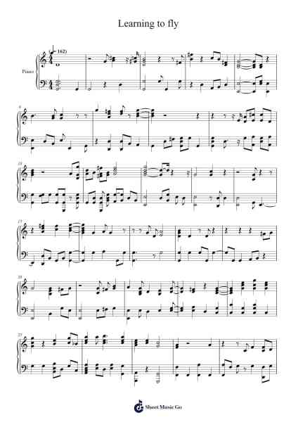 Learning to fly Sheet Music by Pink Floyd-Arr.Mattin