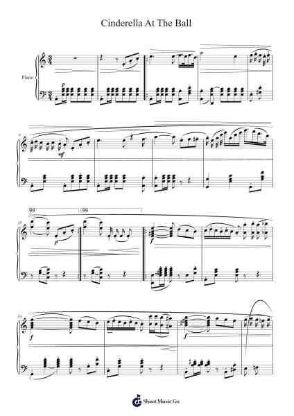 Cinderella At The Ball Sheet Music by kennellj97-Arr.Gosnix