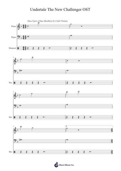 Undertale The New Challenger OST Sheet Music by edwardmccorma-Arr.Oisenrob Clyger
