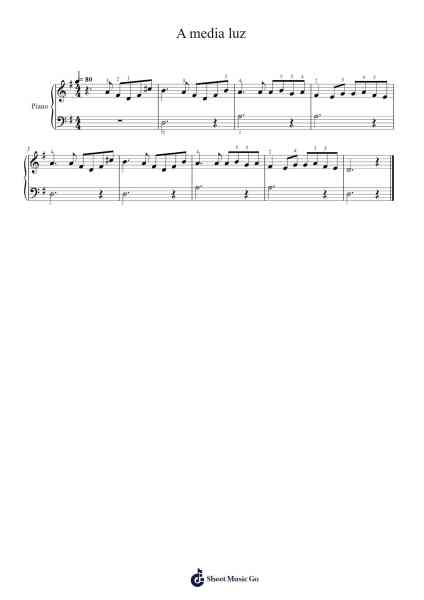 A media luz Sheet Music by José Panizza/ Edgardo Donato-Arr.Maypaul