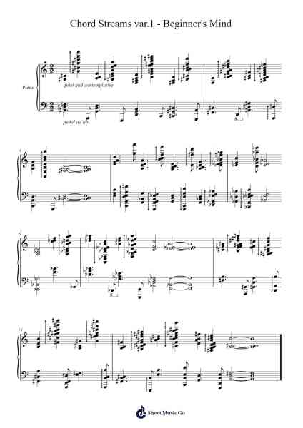 Chord Streams var.1 - Beginner's Mind Sheet Music by Elrwood Freester-Arr.Graycie Scob