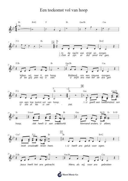 Een toekomst vol van hoop Sheet Music by Sela-Arr.Cookdunn