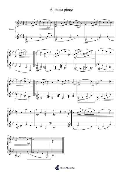 A piano piece Sheet Music by undefined-Arr.Zoethodore Strakerr