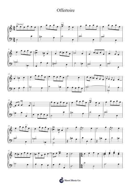 Offertoire Sheet Music by Louis Archimbaud-Arr.Yetkim Vauglvis