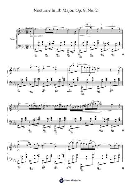 Nocturne in E-flat Major, Op. 9, No. 2 Sheet Music by Frédéric Chopin-Arr.Bardse Halwatt