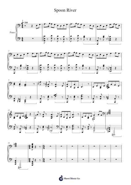 Spoon River Sheet Music by -Arr.Macre Accer