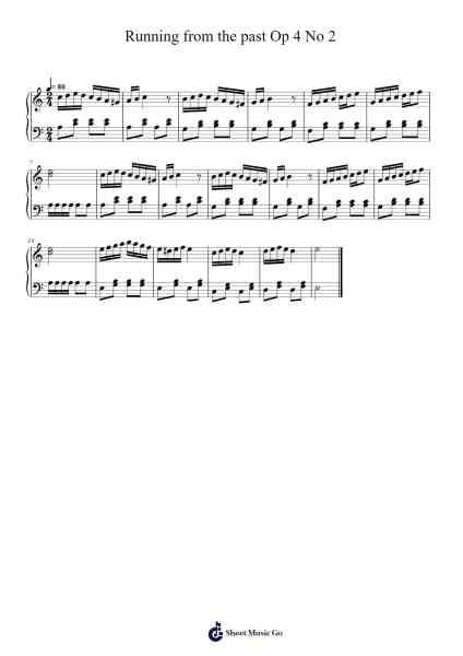Running from the past Op 4 No 2 Sheet Music by Yvesmeg Todrey-Arr.Bettiane Rexpoe