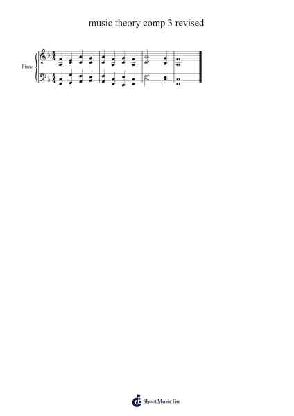 music theory comp 3 revised Sheet Music by -Arr.Betbur