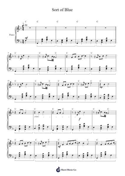 Sort of Blue Sheet Music by Gerald P. Ross-Arr.Bingpiers Georlance