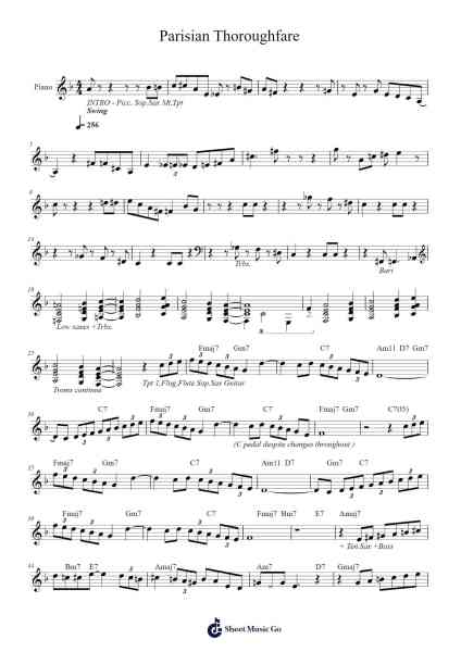 Parisian Thoroughfare Sheet Music by Bud Powell-Arr.Xanbriel Rague