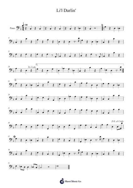 Li'l Darlin' Sheet Music by Neil Hefti-Arr.Attchols Jamestion