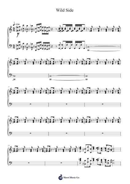 Wild Side 樂譜由 ALI - 編曲 Bingpiers Georlance