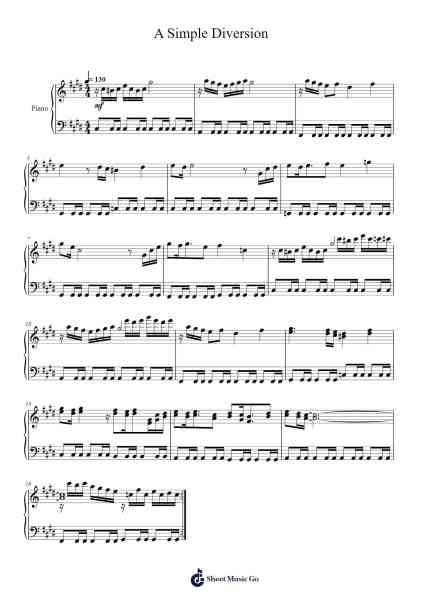 A Simple Diversion Sheet Music by Toby Fox-Arr.Hodgham Bobbright