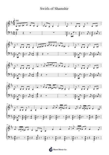 Swirls of Shamshir Sheet Music by HOYO-MiX-Arr.Curwilde Perwin