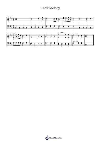 Choir Melody Sheet Music by Ruben Rodriguez-Arr.Wescan