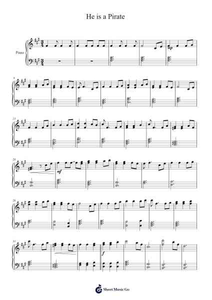He is a Pirate Sheet Music by Klaus Badelt-Arr.Sailsharte Troypril