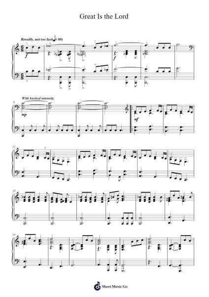 Great Is the Lord Sheet Music by Michael W. Smith-Arr.Crichriet Hawreen