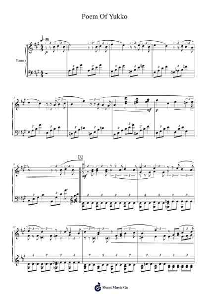 Poem Of Yukko Sheet Music by Nichijou-Arr.Belllas Priestsopp