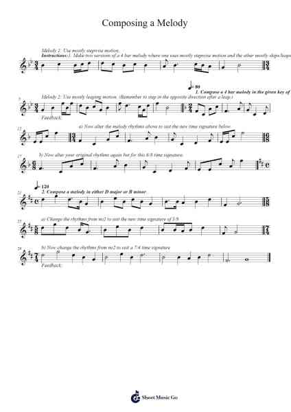 Composing a Melody Sheet Music by Rayred Raybooth-Arr.Brongus Chadkiel
