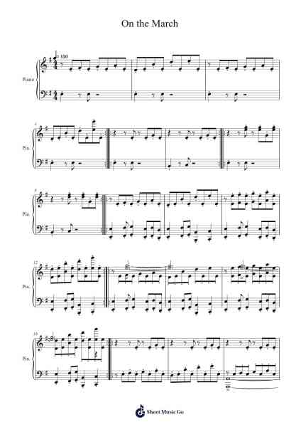 On the March Sheet Music by Gaijin Entertainment-Arr.Loulup